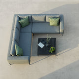 Maze Eve Flanelle Grey Corner Sofa Group