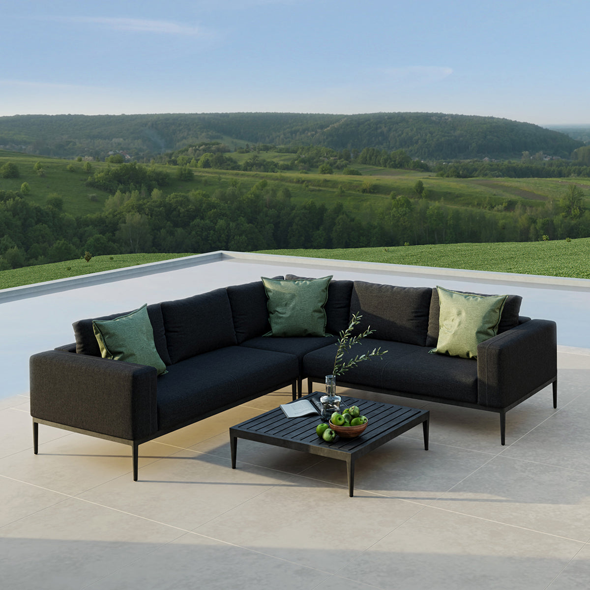 Maze Eve Charcoal Corner Sofa Group from Roseland Furniture