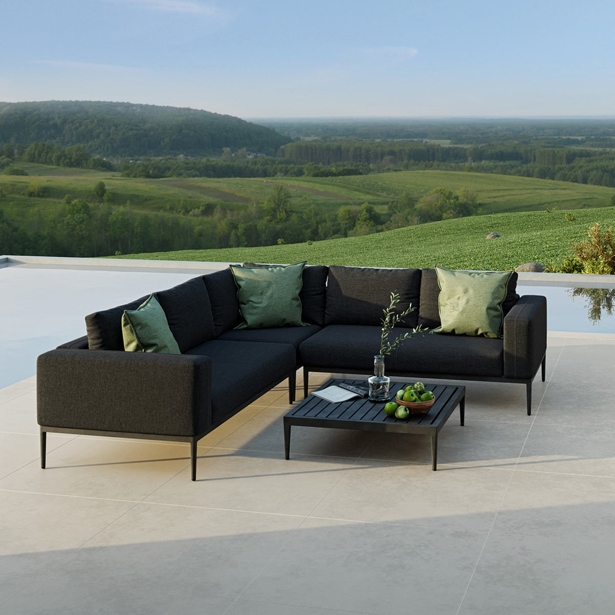 Maze Eve Charcoal Corner Sofa Group from Roseland Furniture