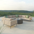 Eve Grande Outdoor Corner Sofa Group with Round Fire Pit