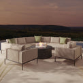 Eve Grande Outdoor Corner Sofa Group with Round Fire Pit