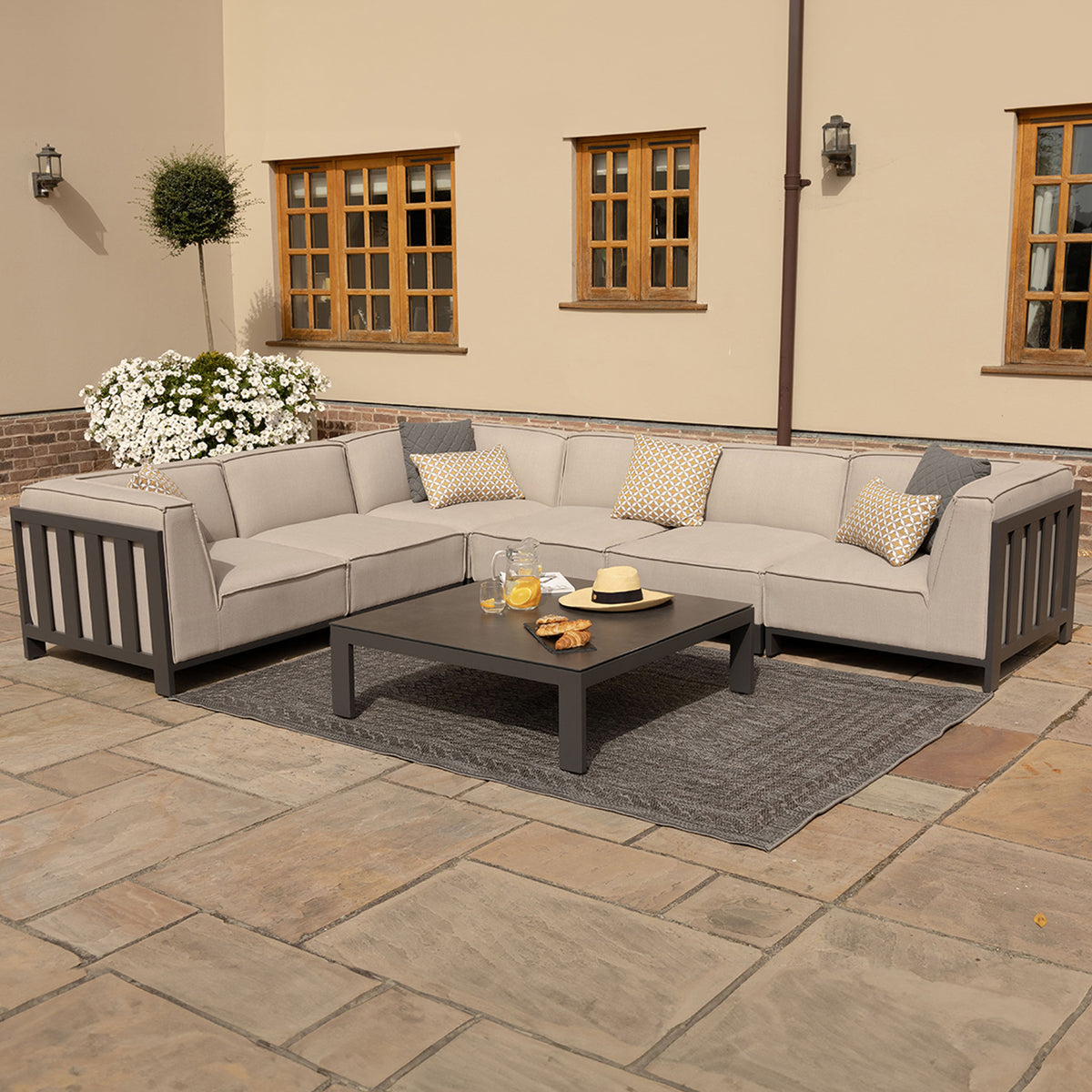 Maze Ibiza Outdoor Medium Corner Sofa Set With Square Table from Roseland Furniture