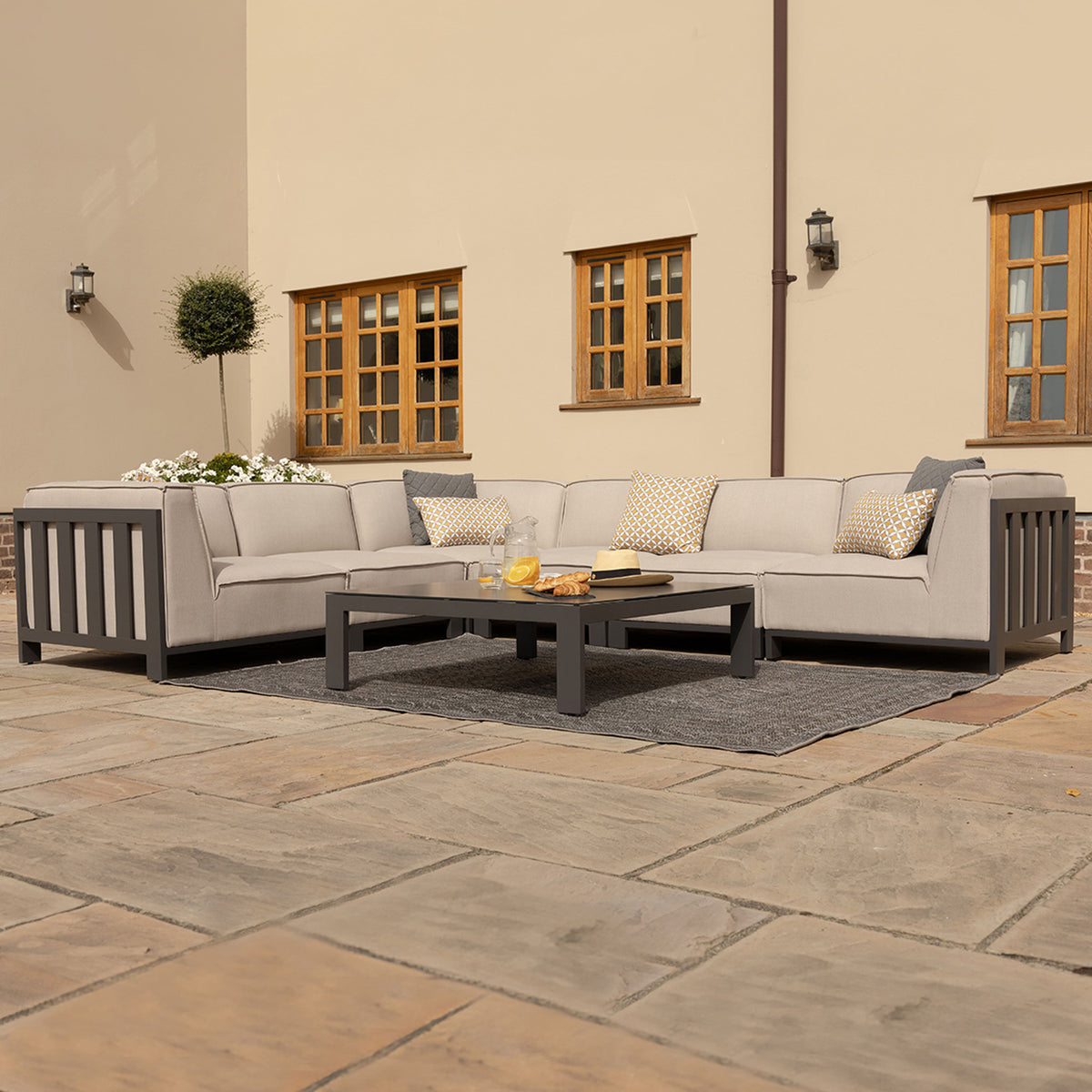 Maze Ibiza Medium Outdoor Corner Sofa Set With Square Table | Roseland
