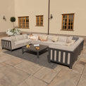 Maze Ibiza U Shape Outdoor Sofa Set With Square Table