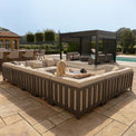 Maze Ibiza U Shape Outdoor Sofa Set With Square Table