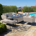 Pulse 3 Seat Outdoor Sofa Dining Set with Rising Table from Roseland Furniture