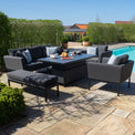 Maze Pulse Charcoal 3 Seat Sofa Outdoor Dining Set with Rising Table from Roseland Furniture