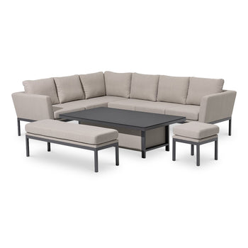Maze Pulse Right Hand Corner Dining Set with Rising Table