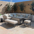 Maze Pulse Right Hand Outdoor Corner Dining Set with Rising Table from Roseland Furniture