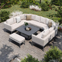 Maze Pulse U Shape Outdoor Dining Set with Rising Table from Roseland Furniture
