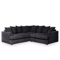 Bletchley Black Jumbo Cord Corner Sofa from Roseland Furniture