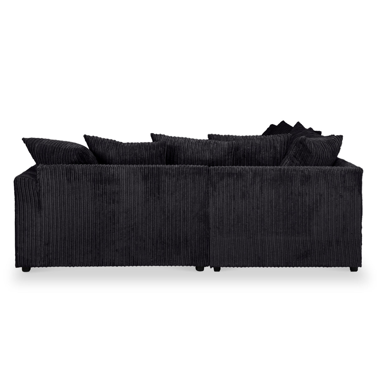 Bletchley Black Jumbo Cord Corner Sofa