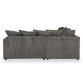 Bletchley Charcoal Jumbo Cord Corner Sofa from Roseland Furniture