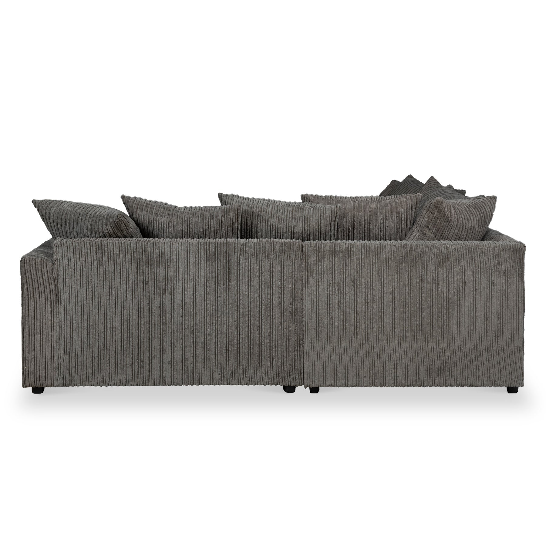 Bletchley Charcoal Jumbo Cord Corner Sofa from Roseland Furniture