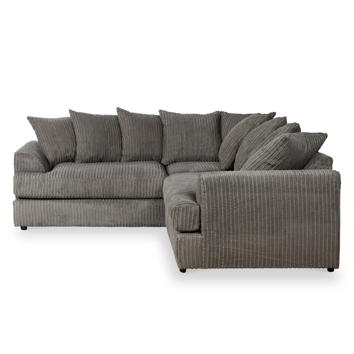 Bletchley Charcoal Jumbo Cord Corner Couch from Roseland Furniture