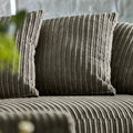 Bletchley Charcoal Jumbo Cord Corner Sofa from Roseland Furniture
