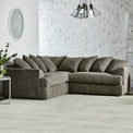 Bletchley Charcoal Jumbo Cord Corner Sofa for living room