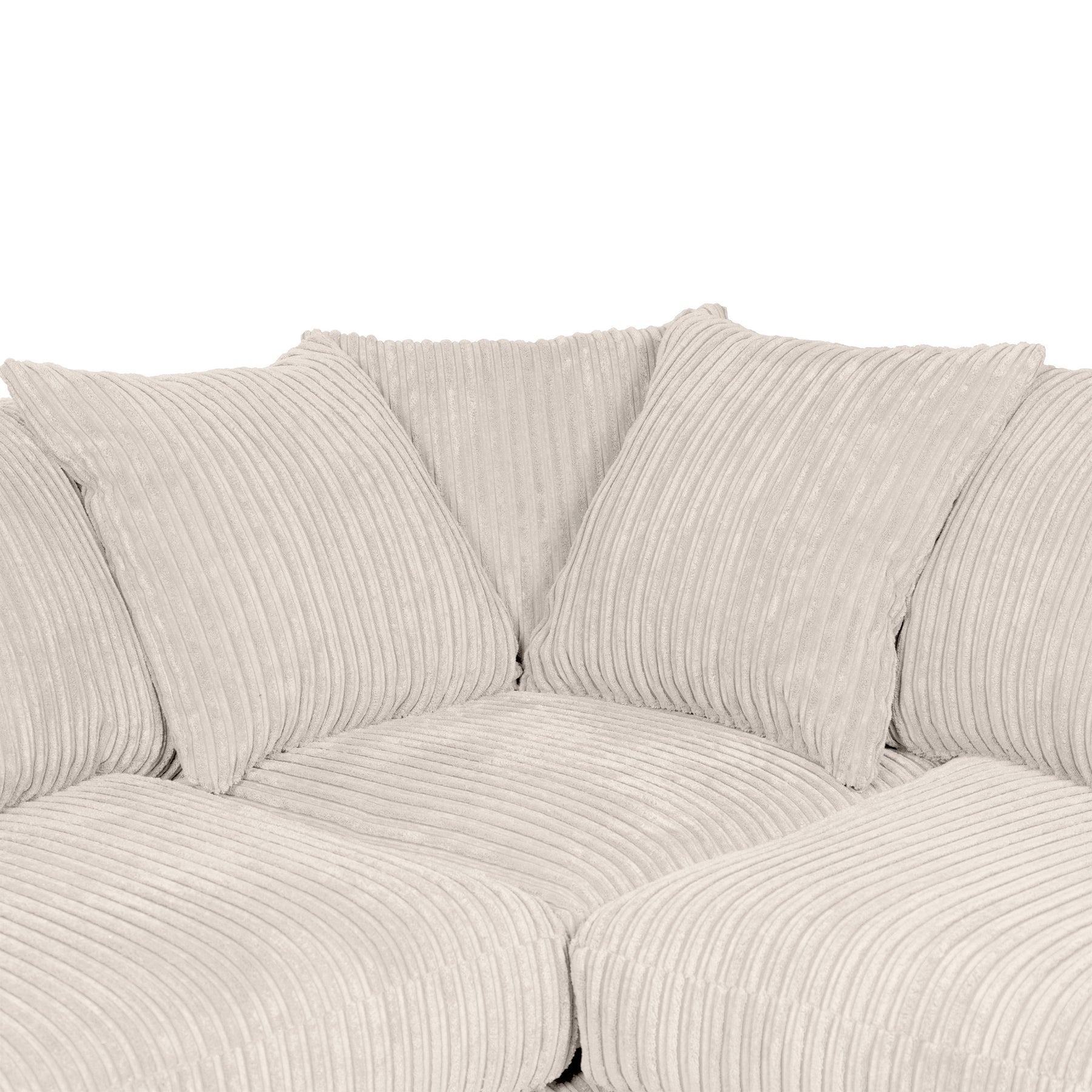 Bletchley Cream Jumbo Cord Corner Sofa