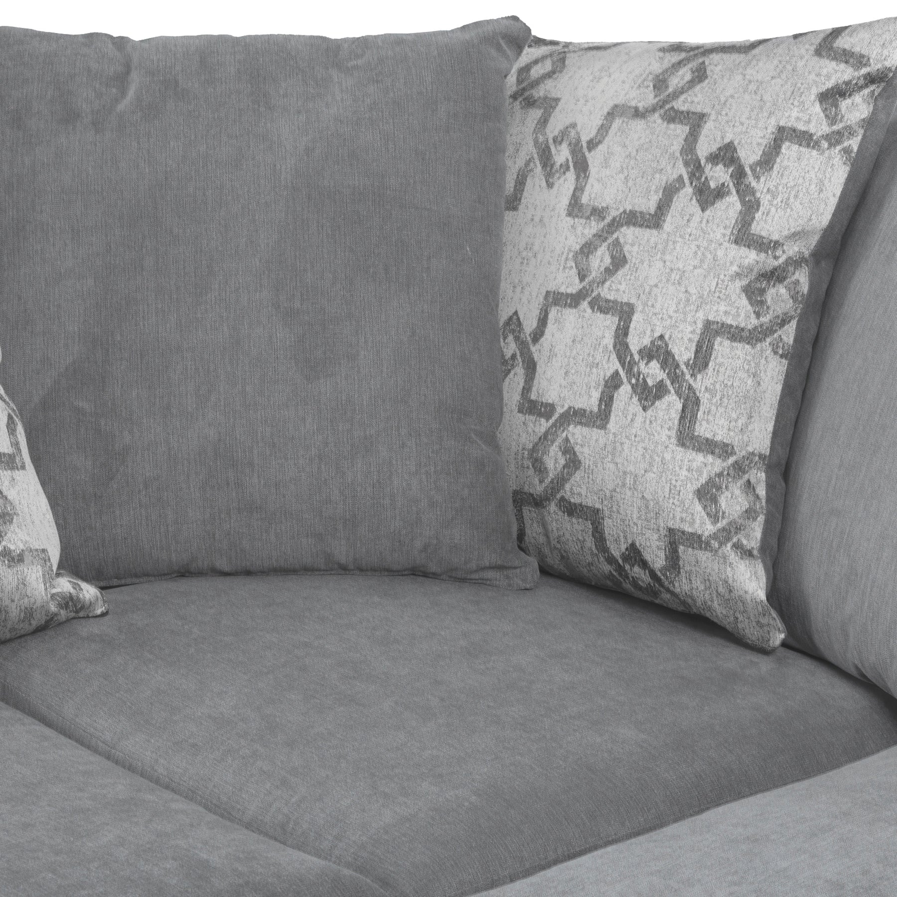 Hudson-corner-sofa-charcoal-cushions-pewter from Roseland Furniture
