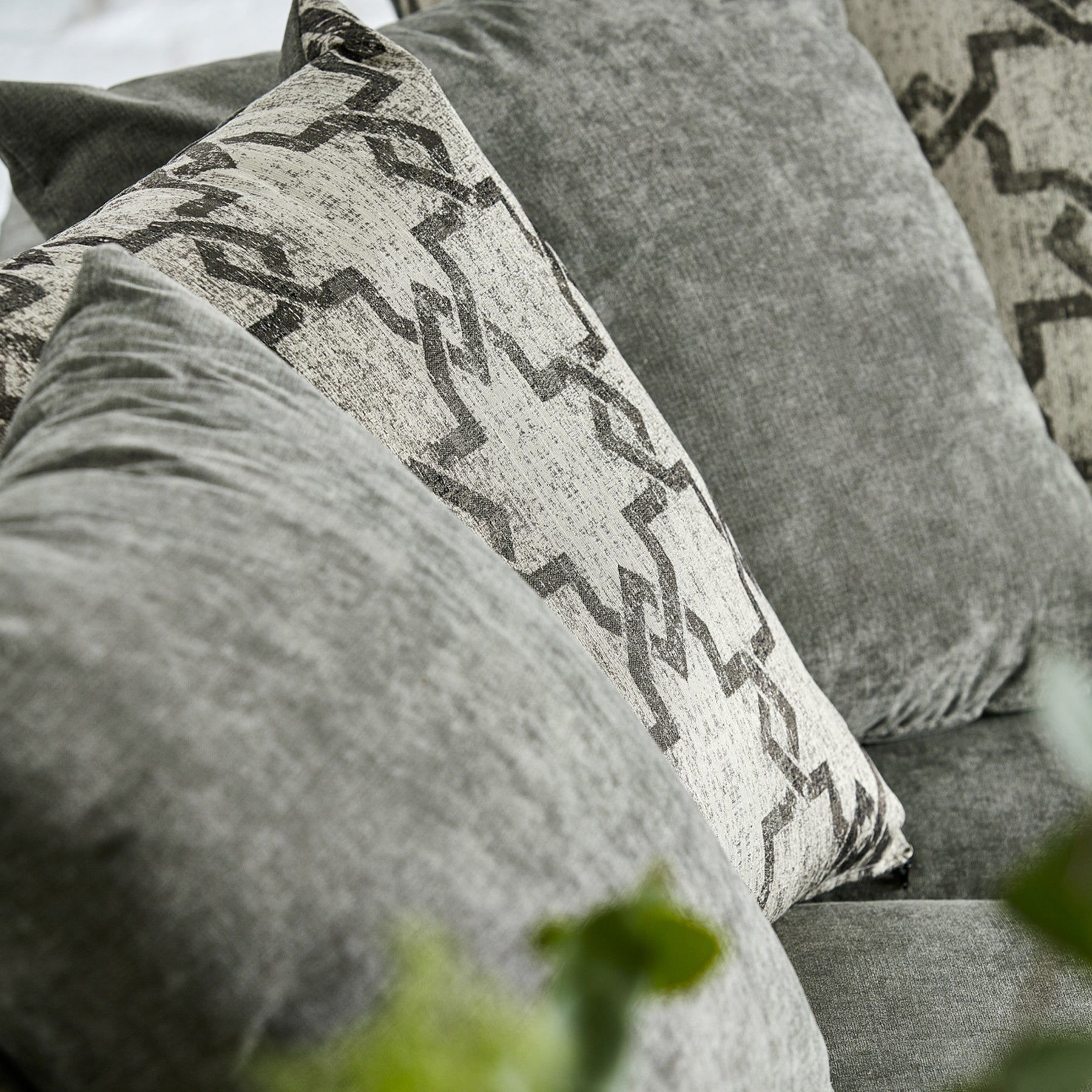 Hudson-corner-sofa-charcoal-cushions-pewter from Roseland Furniture