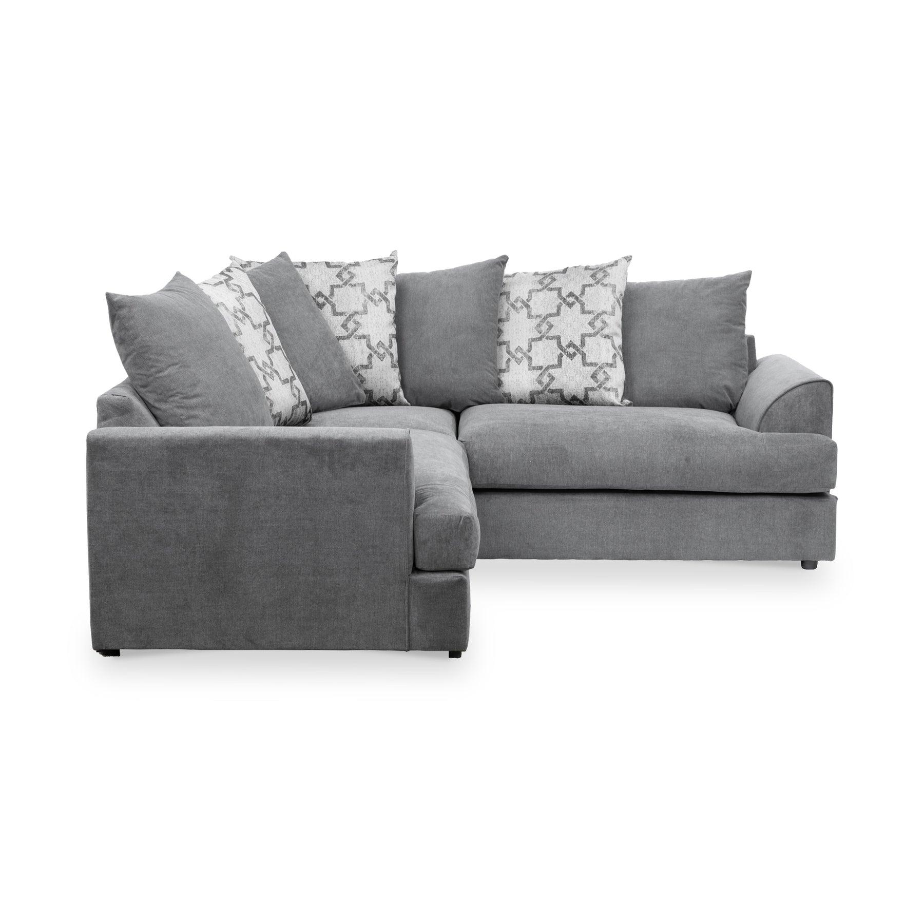 Hudson-corner-sofa-charcoal-cushions-pewter from Roseland Furniture