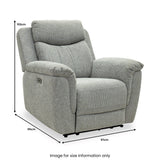 Hadlow Power Recliner Armchair Grey from Roseland Furniture
