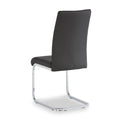 Flo Charcoal Faux Leather Dining Chair