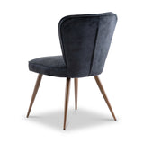 Alva-Soft-Velvet-Dining-Chair-Black from Roseland Furniture