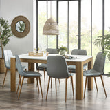 Melor 160cm Dining Table With 4 Roscoe Chairs from Roseland Furniture