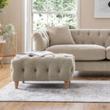 Clarence Putty Velvet Buttoned Footrest