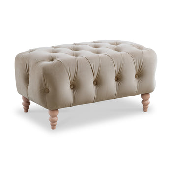 Balmoral Velvet Buttoned Footstool