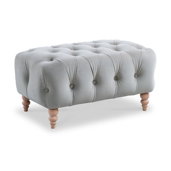 Balmoral Velvet Buttoned Footstool