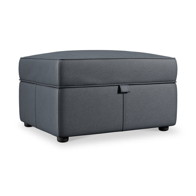 Edison Leather Storage Footstool