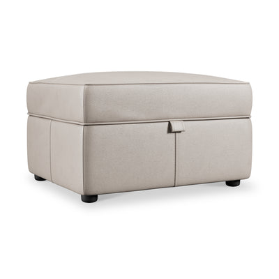 Edison Leather Storage Footstool