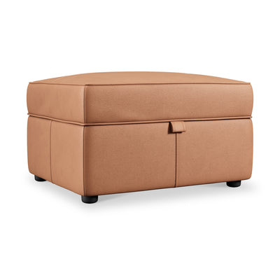 Edison Leather Storage Footstool