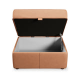Edison Leather Storage Footstool Saddle from Roseland Furniture