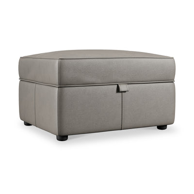 Edison Leather Storage Footstool