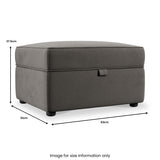 Edison Storage Footstool Asphalt Dims from Roseland Furniture