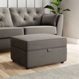 Edison Storage Footstool Asphalt Dims from Roseland Furniture