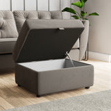 Edison Storage Footstool Asphalt Dims from Roseland Furniture