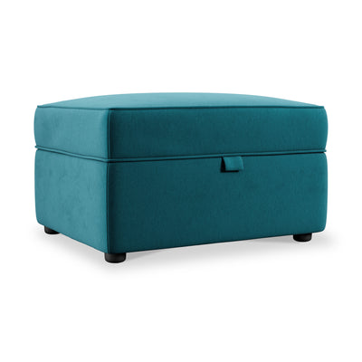 Edison Velvet Storage Footstool