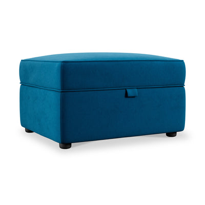 Edison Velvet Storage Footstool