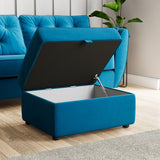 Edison Storage Footstool Marine from Roseland Furniture
