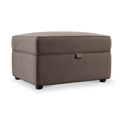 Edison Velvet Storage Footstool