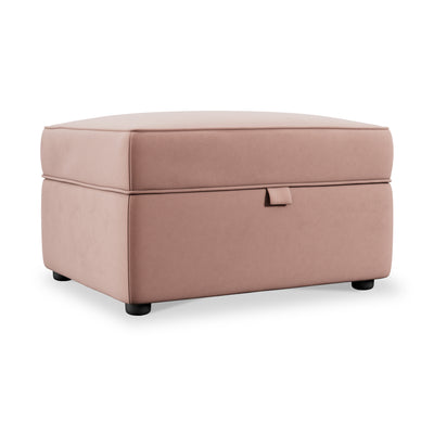 Edison Velvet Storage Footstool