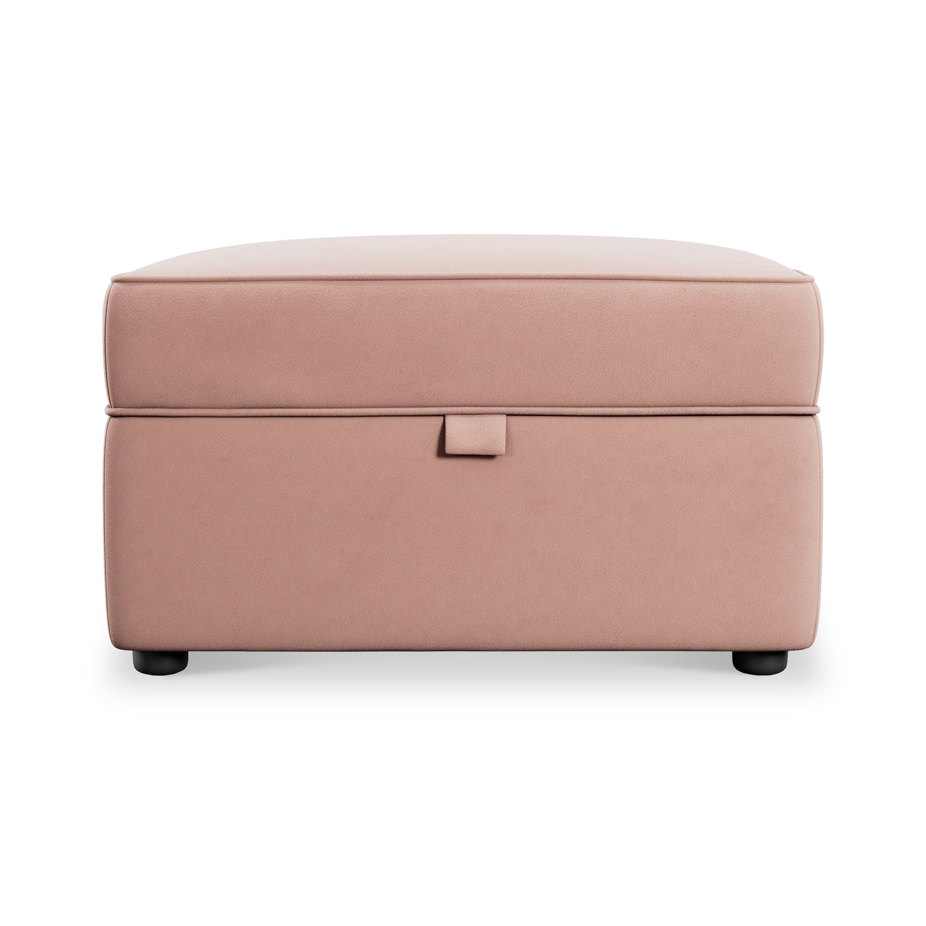 Edison Storage Footstool Blush Pink from Roseland Furniture