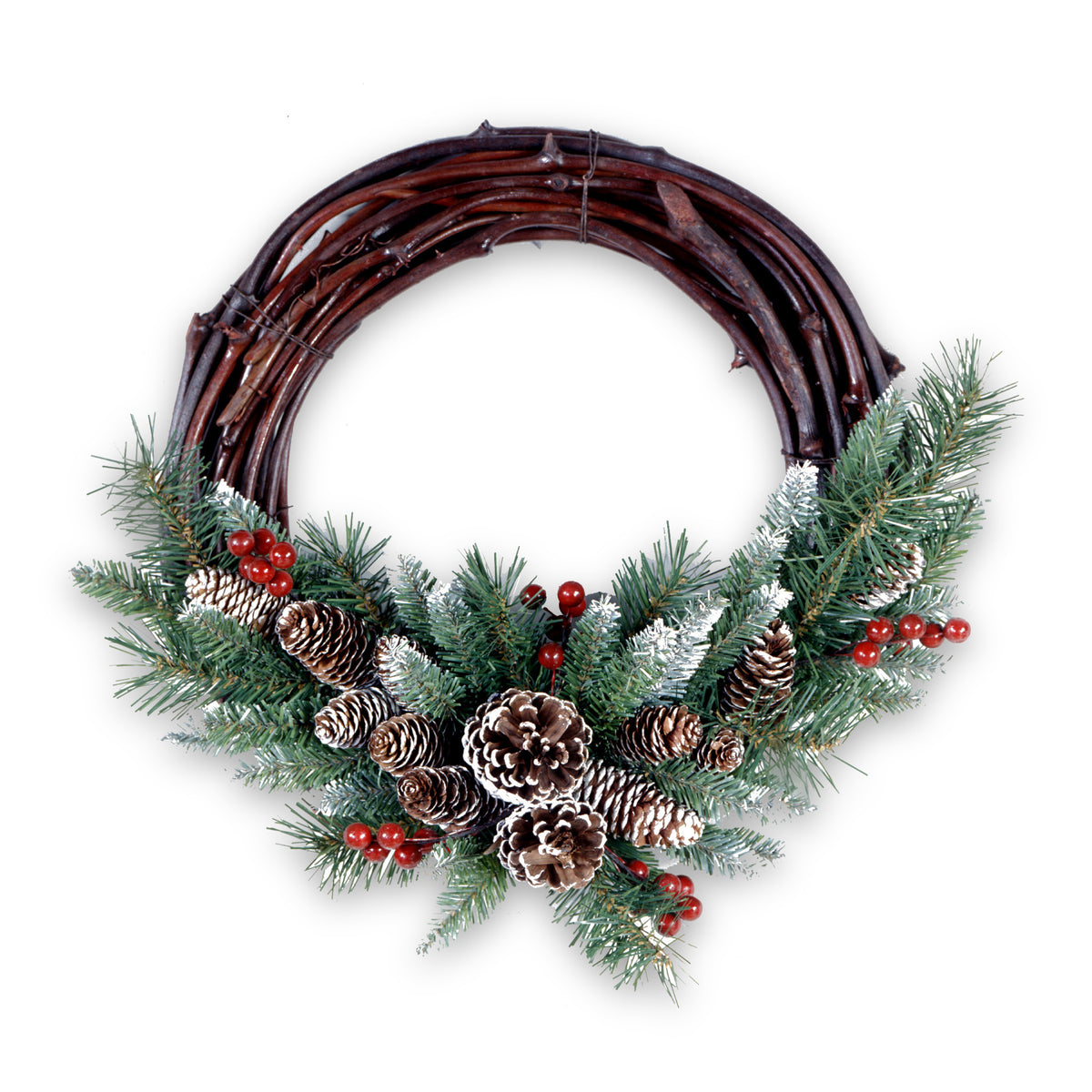 Frosted Berry 16" Grapevine Wreath from Roseland Furniture