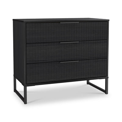 Callo Fluted 3 Drawer Wide Chest