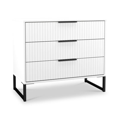 Callo Fluted 3 Drawer Wide Chest
