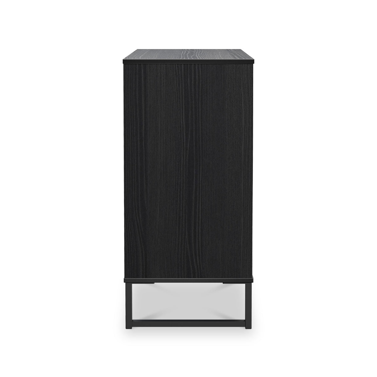 Callo Fluted 4 Drawer Chest Matt Black from Roseland Furniture